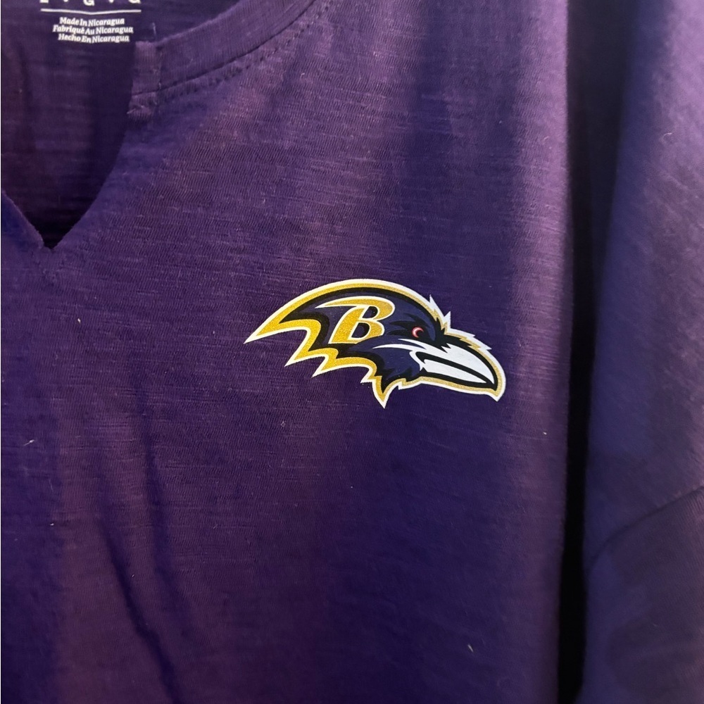 Purple Baltimore Ravens Fanatics Shirt Sz Large NWT - Picture 3 of 4